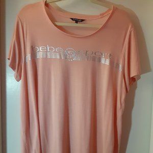 bebe sport peach athletic tee